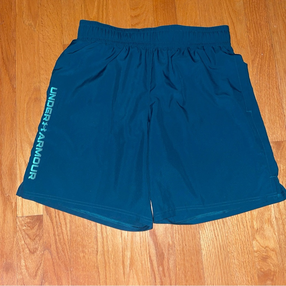 Men’s Under Armor Size Medium Teal Athletic Shorts New With Tags